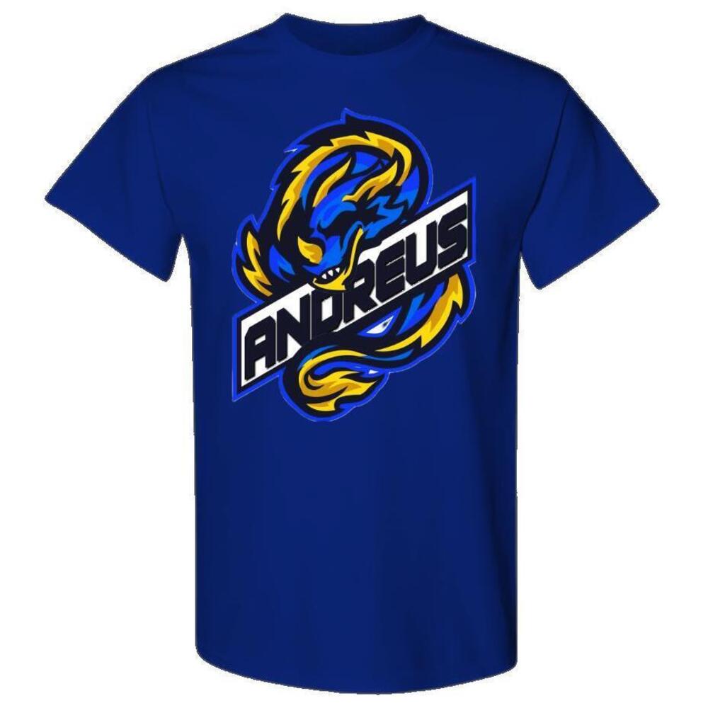 Andreus Dragon Full Blue Shirt